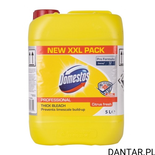 Żółty kanister Domestos Professional Citrus Fresh 5 l