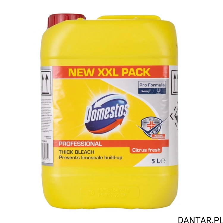 Żółty kanister Domestos Professional Citrus Fresh 5 l
