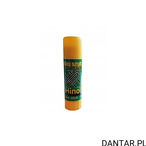 Klej w sztyfcie Hinol 15 g z żółtą nakrętką i zieloną etykietą Klej sztyft Glue stick