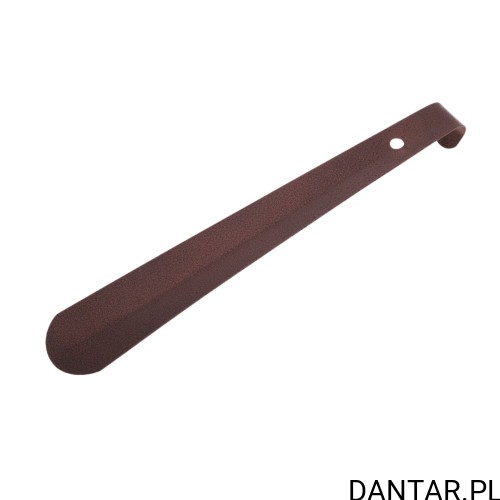 Metalowa łyżka do butów 26 cm w kolorze brązowym z otworem do zawieszenia
