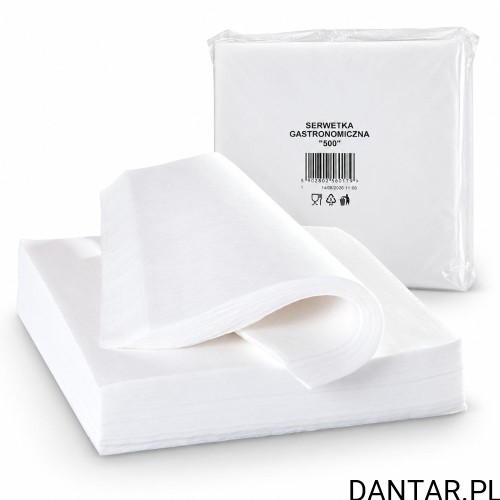 Serwetka gastronomiczna 15x15 biała  00005 a500/72 lub/60