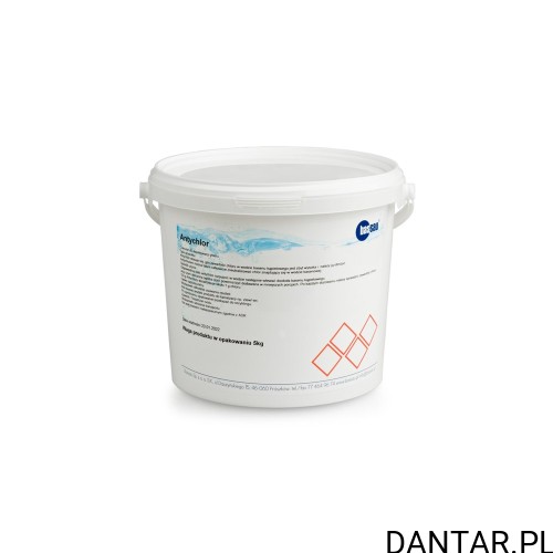Białe wiadro Bassau Antychlor 5 kg