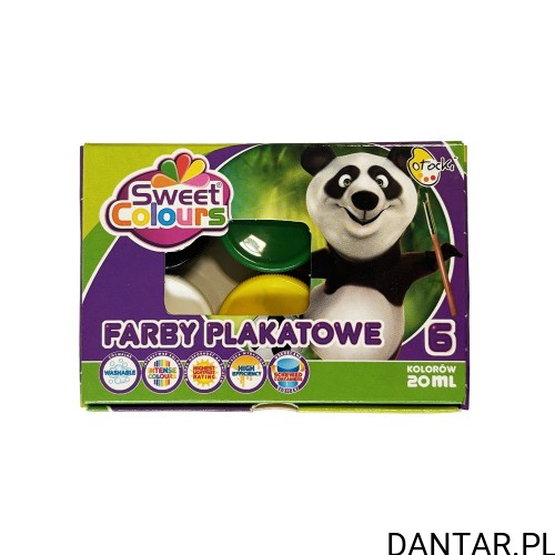 Farby plakatowe Sweet Colours Otocki 6 kolorów po 20 ml