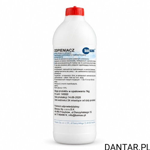 Odpieniacz Bassau 1 l w białej butelce