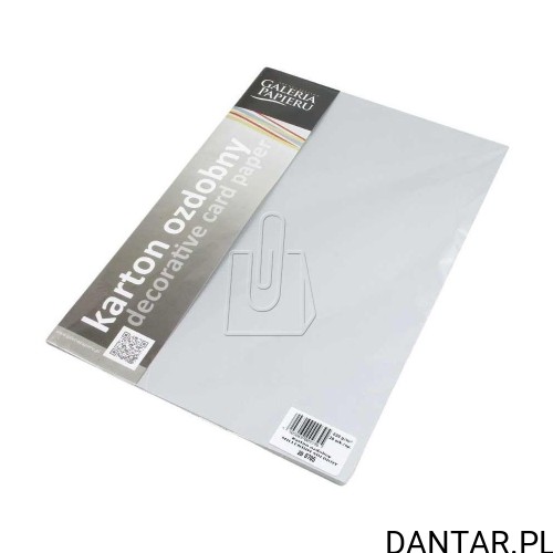 Jedno opakowanie kartonu Galeria Papieru Millenium srebrny A4, 220 g/m², 20 arkuszy.