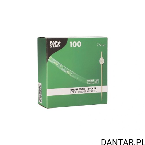 Opakowanie Papstar Diamond zawierające 100 patyczków fingerfood o długości 9 cm