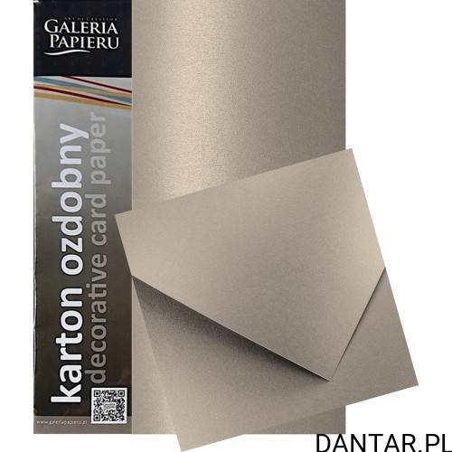 Stalowosrebrny karton ozdobny Pearl Galeria Papieru z pokazanym metalicznym wykończeniem arkusza