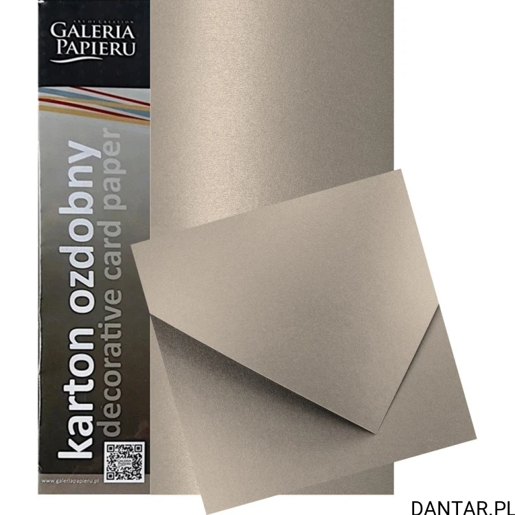 Stalowosrebrny karton ozdobny Pearl Galeria Papieru z pokazanym metalicznym wykończeniem arkusza