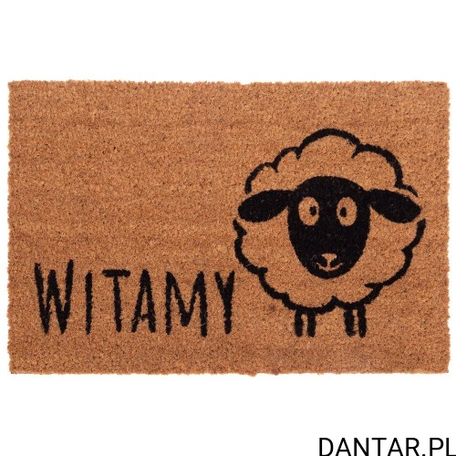 Wycieraczka ANIMALS wzór 5: owca i napis WITAMY