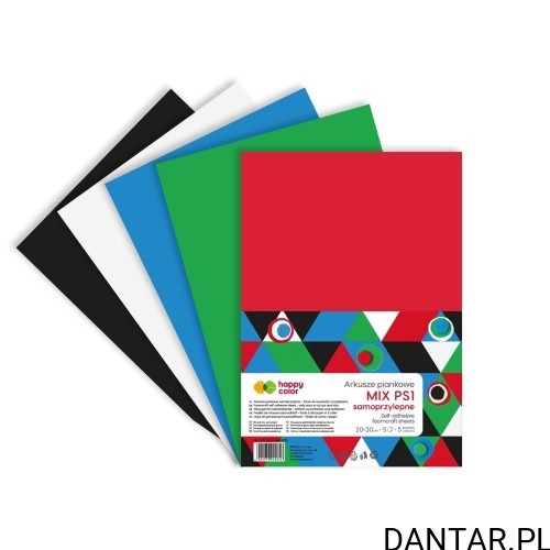 Opakowanie Happy Color Mix PS1 samoprzylepne z 5 arkuszami piankowymi A4