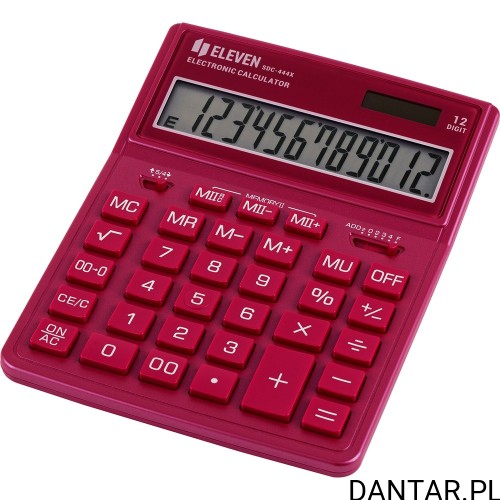 Kalkulator biurowy Eleven SDC-444XRPKE, 12 cyfr, różowy a1