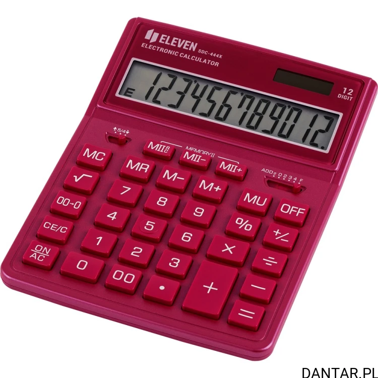 Kalkulator biurowy Eleven SDC-444XRPKE, różowy, jedna sztuka
