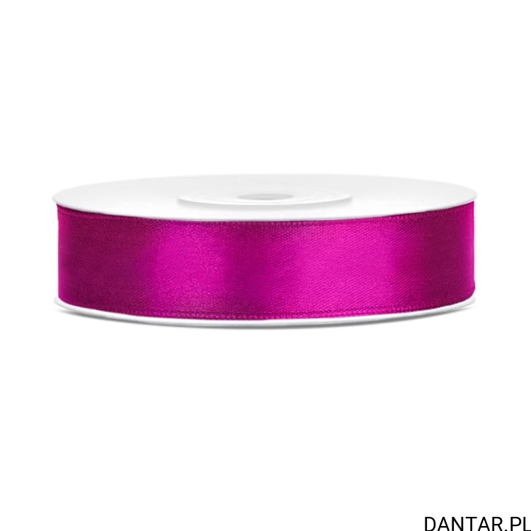Jedna rolka wstążki satynowej PartyDeco fuksjowa, 12 mm x 25 m