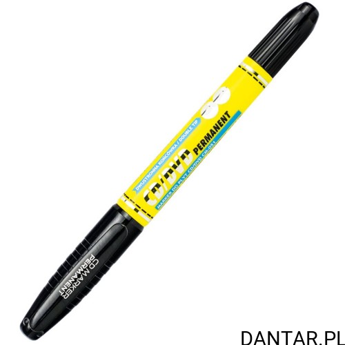 Czarny dwustronny marker CD CM-051 na białym tle