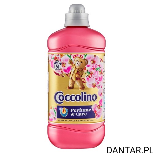 Różowa butelka Coccolino Perfume & Care Honeysuckle & Sandalwood 1275 ml, 51 prań