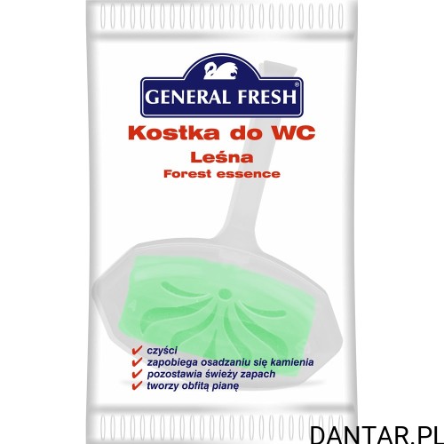 Foliowana zawieszka General Fresh, kostka do WC leśna z zieloną kostką
