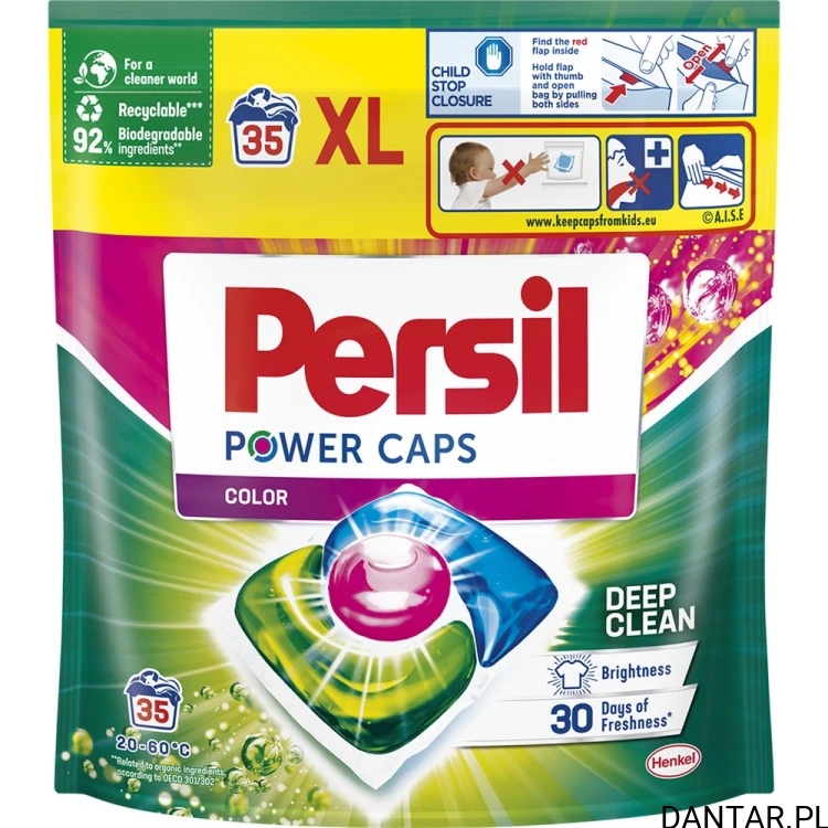 Opakowanie Persil Power Caps Color 35 kapsułek