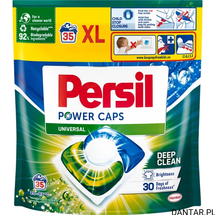 Opakowanie Persil Power Caps Universal 35 kapsułek