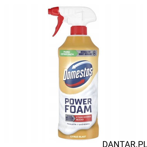 Jedna butelka Domestos Power Foam Citrus Blast z aplikatorem