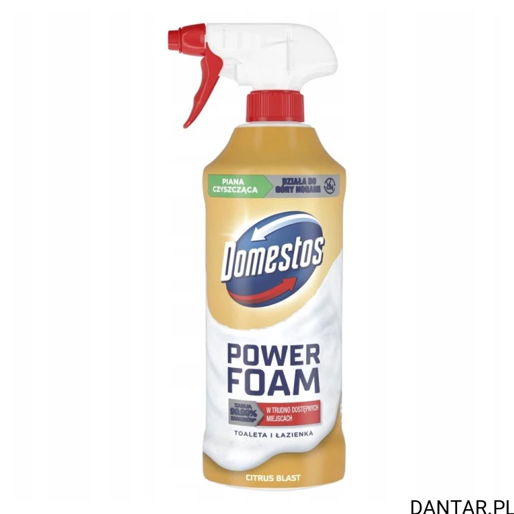 Jedna butelka Domestos Power Foam Citrus Blast z aplikatorem