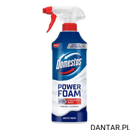 Jedna butelka Domestos Power Foam Arctic Fresh z aplikatorem