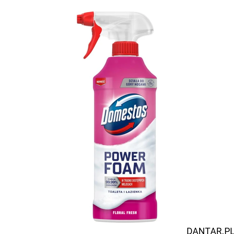 Jedna butelka Domestos Power Foam Floral Fresh z aplikatorem