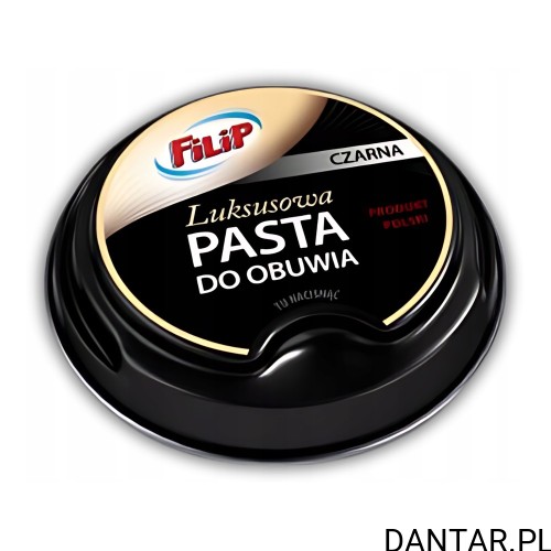 Cała czarna puszka pasty do butów FILIP40ml