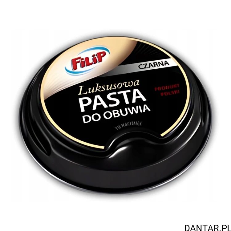 Cała czarna puszka pasty do butów FILIP40ml