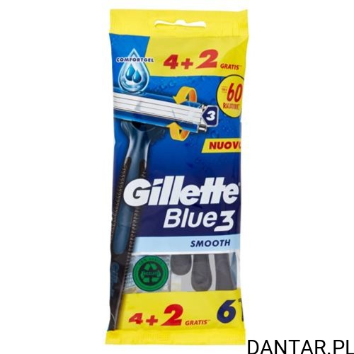 Maszynki jednorazowe Gillette Blue3 Smooth 4+2 7702018474851