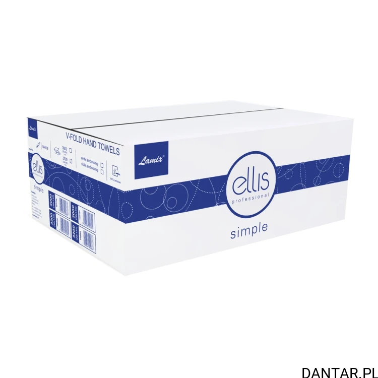 Karton ręczników Ellis Professional Simple 2837, 3000 listków