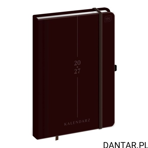 Kalendarz książkowy A4 192 Mat+UV brown Interdruk 2027 a1