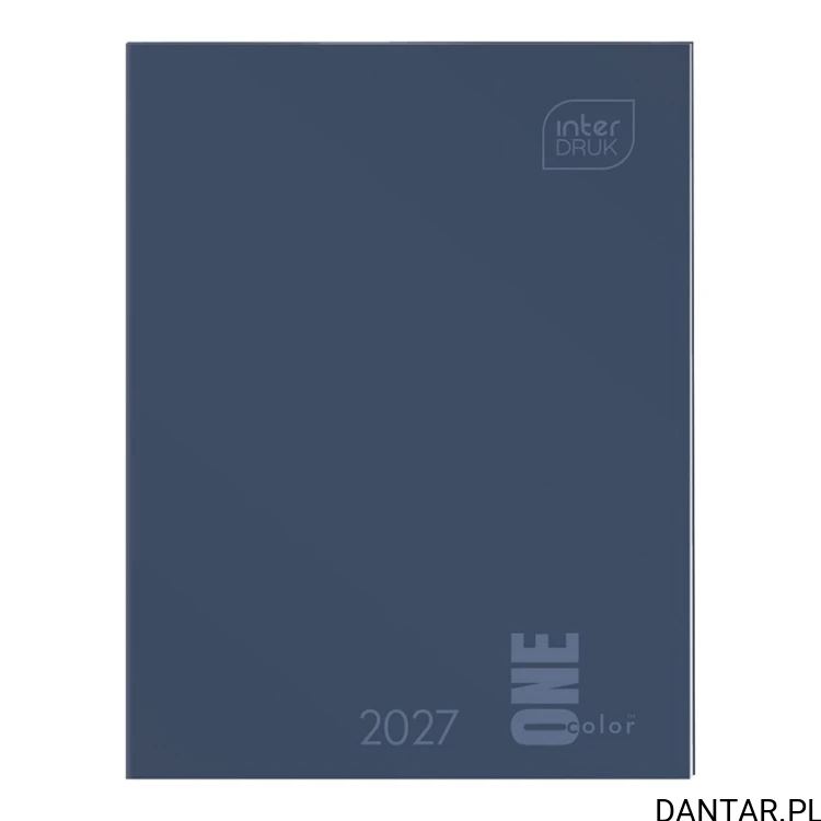 Granatowa przykładowa okładka One Color Interdruk 2027, kieszonkowy kalendarzyk sprzedawany w losowym kolorze
