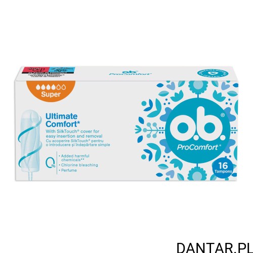 Opakowanie 16 tamponów o.b. ProComfort Super