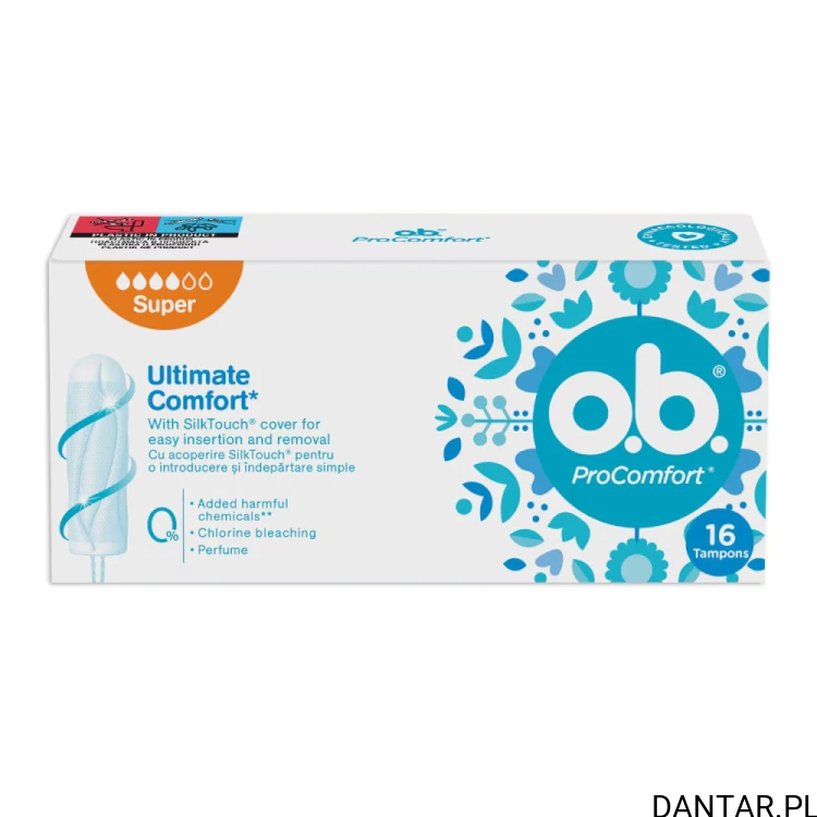 Opakowanie 16 tamponów o.b. ProComfort Super