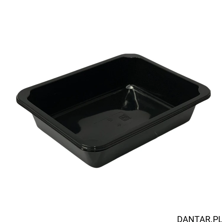 Pojedynczy czarny pojemnik KGL G117333, 227 x 178 x 50 mm