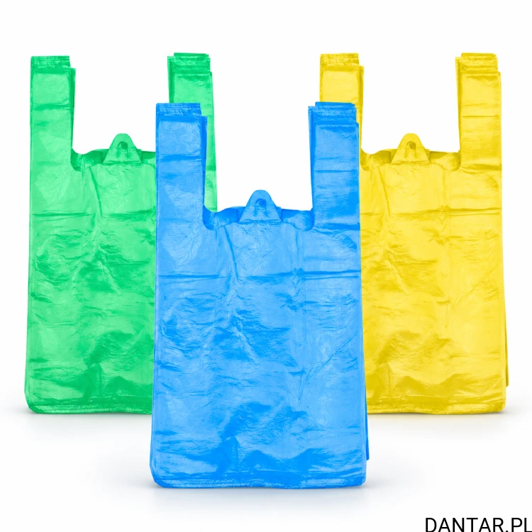 Reklamówka zrywka hdts żółta/zielona/niebieska 30x55 19my  Packer a1/10 