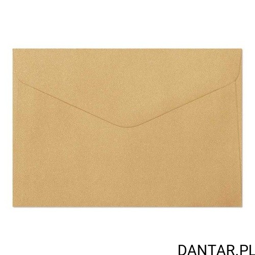 Złota koperta Galeria Papieru Pearl C6, widok jednej sztuki