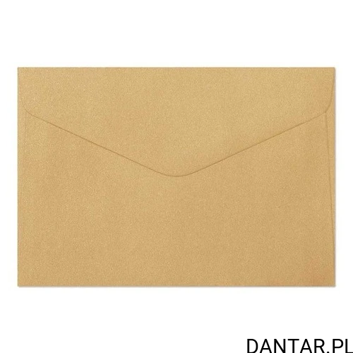 Złota koperta Galeria Papieru Pearl C6, widok jednej sztuki