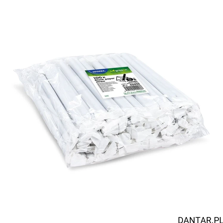 Opakowanie 100 czarnych rurek papierowych JUMBO WIMEX 40998 pakowanych pojedynczo