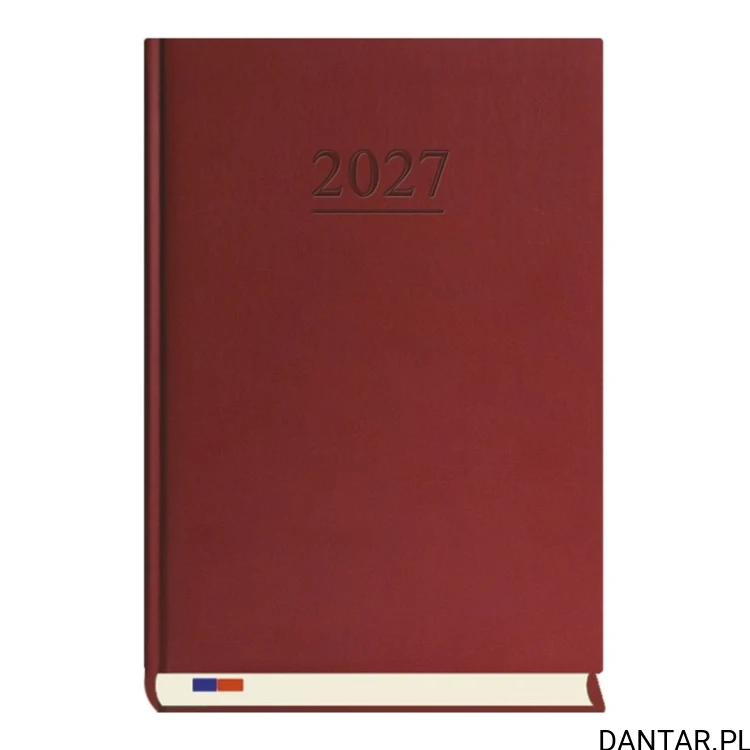 Bordowy terminarz Michalczyk i Prokop T-229V-B z rokiem 2027