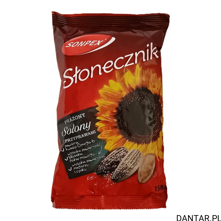 Słonecznik pasiak solony czerwony 150g Sonpex a25