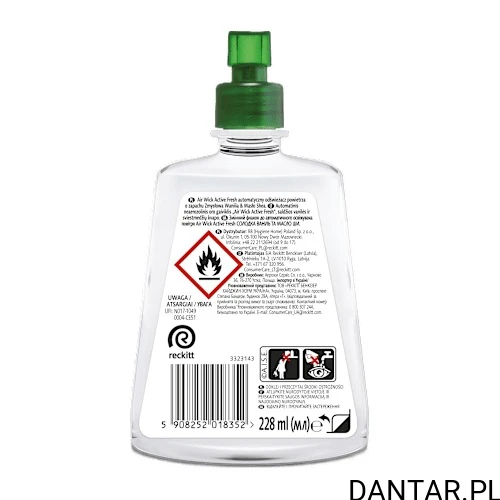 Butelka wkładu Air Wick Active Fresh Sweet Vanilla i Shea Butter 228 ml