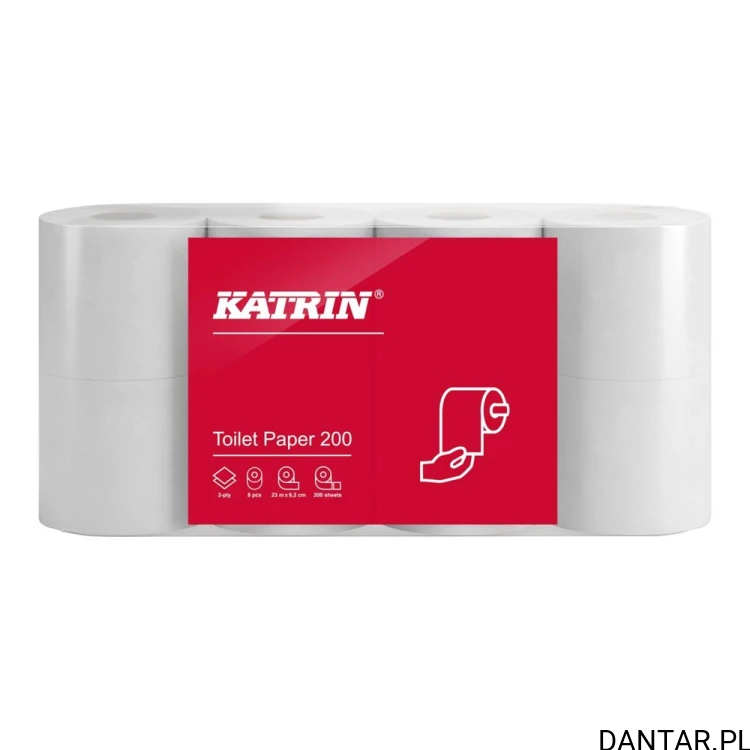 Papier toaletowy Katrin 104749 biały 2 warstwy 200 listków a8/7/252
