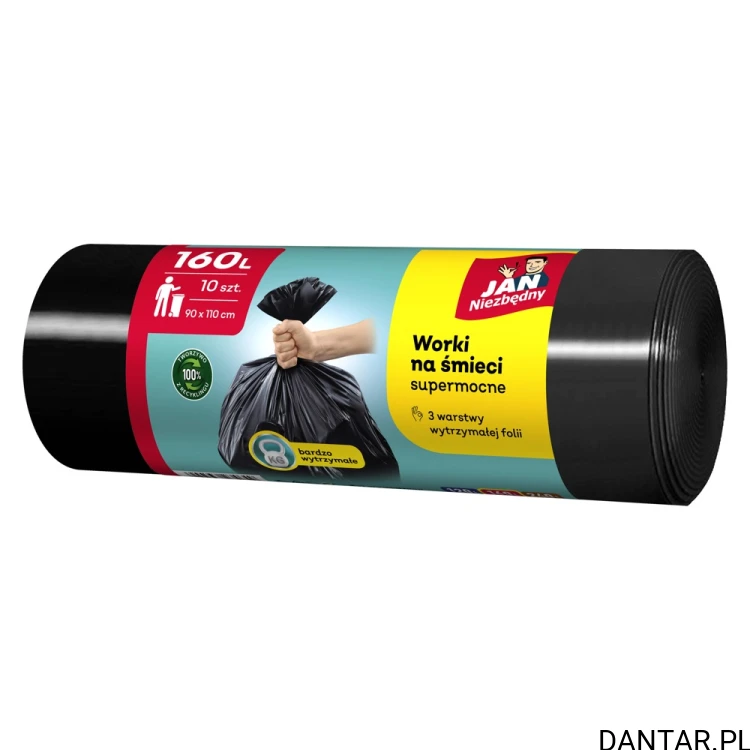 Worki na śmieci 160 l Jan Niezbędny, 10 szt.