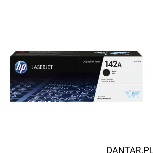 Pełne opakowanie oryginalnego czarnego tonera HP 142A W1420A