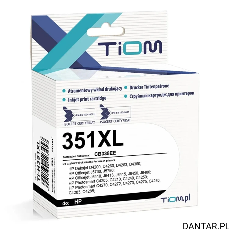 Opakowanie tuszu Tiom Ti-H351XL do HP CB338EE, kolor trójkolorowy CMY