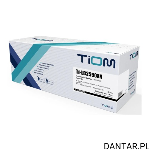 Pudełko tonera Tiom Ti-LB2590XN, zamiennik Brother TN2590XL, kolor czarny
