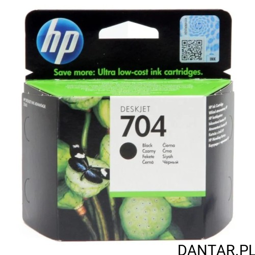 Opakowanie oryginalnego czarnego tuszu HP 704 CN692AE