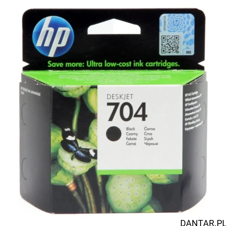 Opakowanie oryginalnego czarnego tuszu HP 704 CN692AE