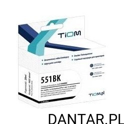 Opakowanie czarnego tuszu Tiom Ti-C551BK z oznaczeniem 551BK